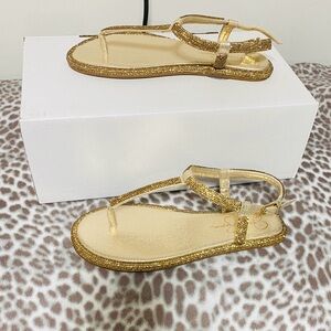 Jessica Simpson Oliara Jeweled T-Strap Flat Sandal
